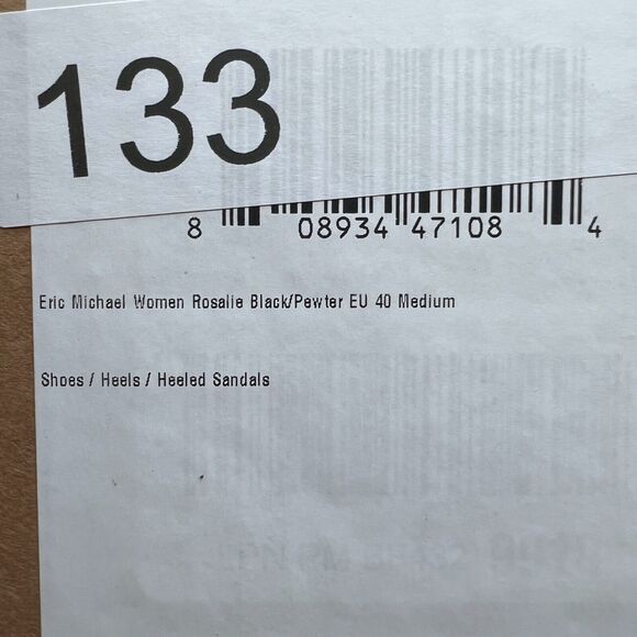 Eric Michael Rosalie Platform Wedge Cork Sandal Black/Pewter Women EU 40/9.5 NWB - Picture 11 of 11